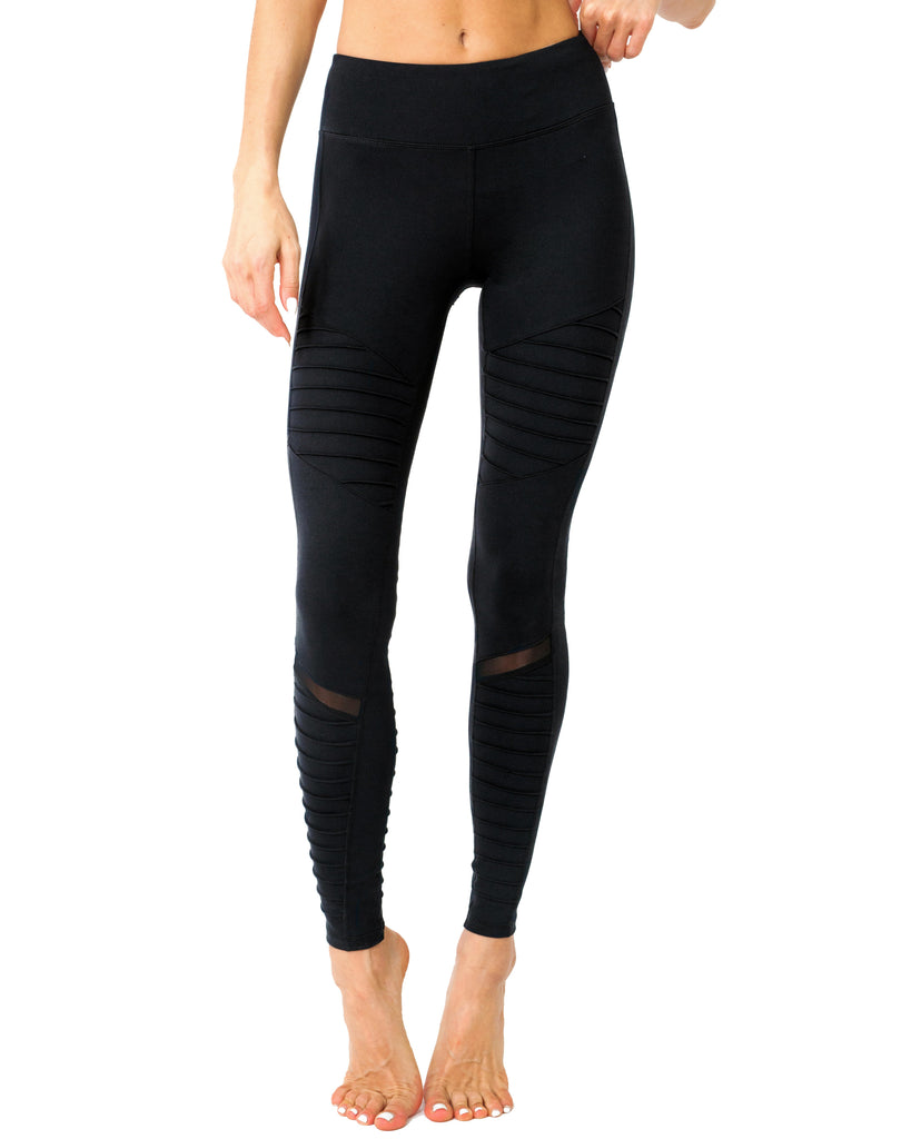 Low-Waisted Ribbed Leggings